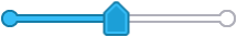 Blue Circle Ended Line Slider